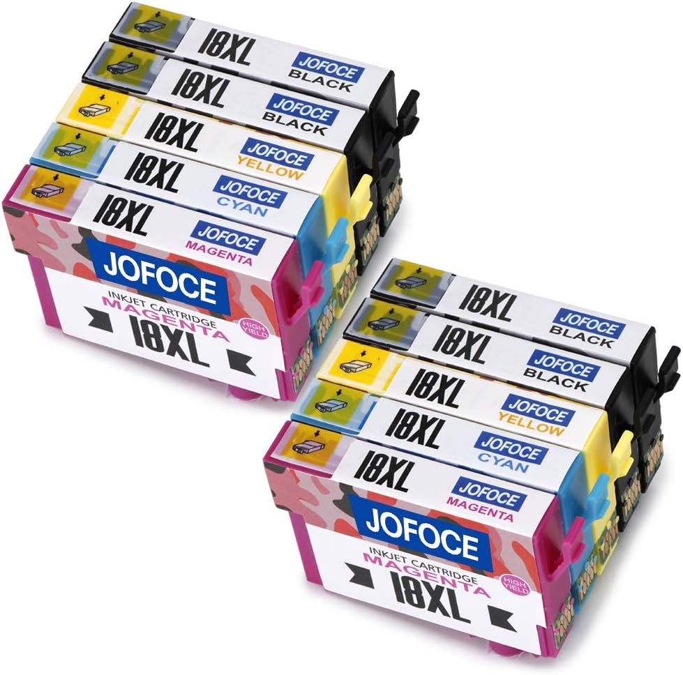 Jofoce Replacement for 18 18XL Ink Cartridges, High Yield Work with Expression Home XP 422 XP 322 XP 305 XP 412 XP 225 XP 312 XP 102 XP 425 XP 415 XP 215 XP 315 XP 205 XP-202 XP 325 XP-30