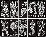 XMASIR 30 Sheets Indian Temples Tattoo Stencils Body Art Painting Templates Kit view 6