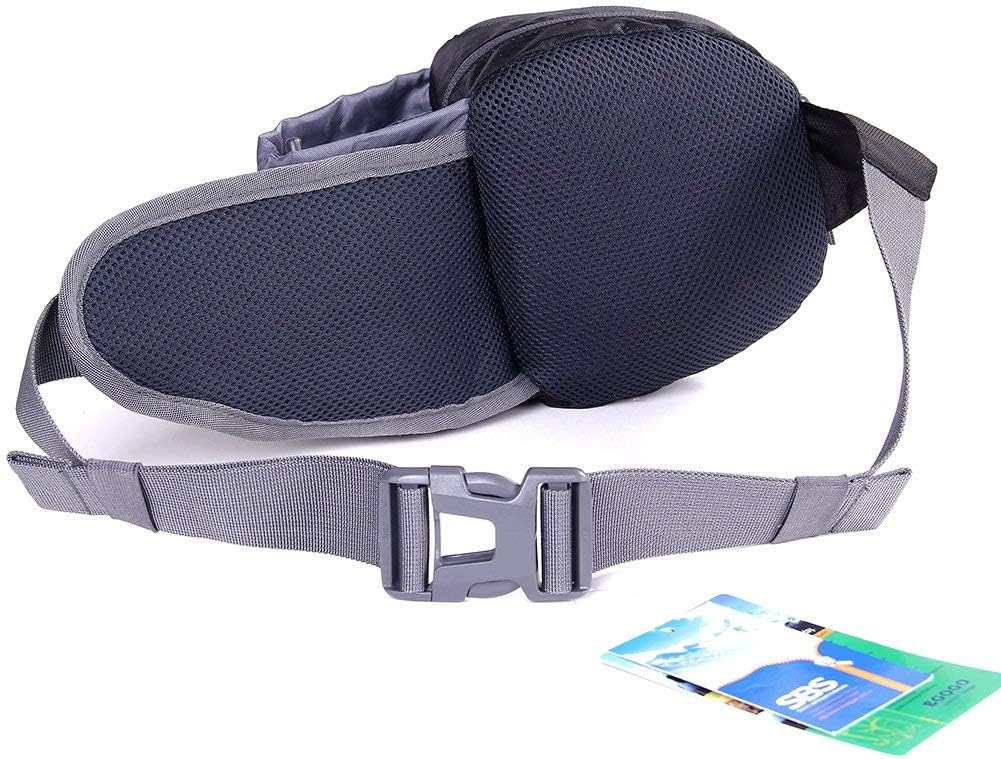 EGOGO Travel Sport Waist Pack Fanny Pack Bum Bag Hiking Bag with Water Bottle Holder S2209 (Black) : Clothing