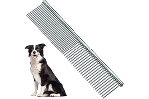 Pet Steel comb, Pet Grooming Tool for Dog 7 1/2"