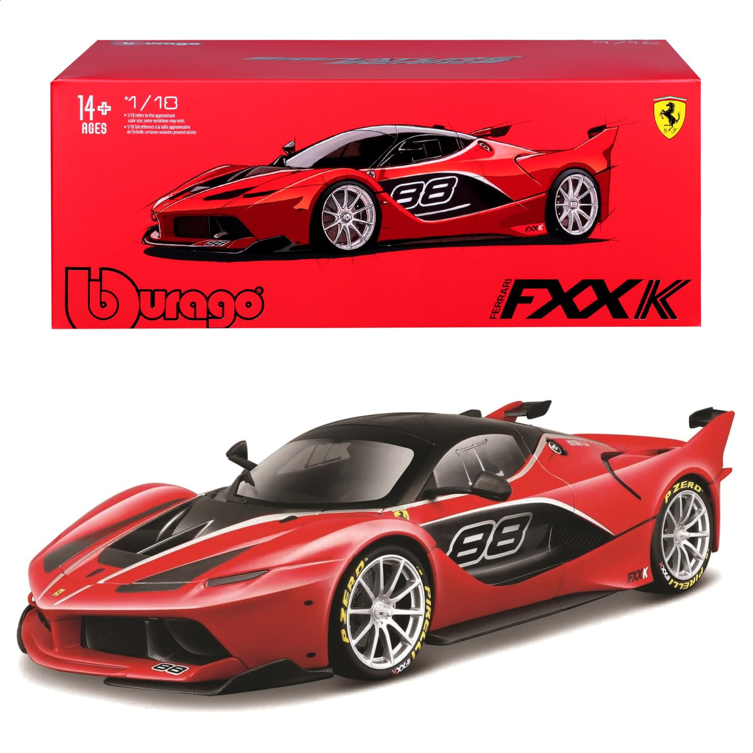 Bburago B18-16907 1:18 Ferrari Fxx-K Red