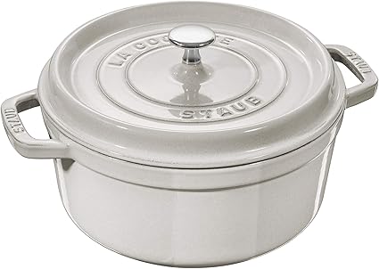 Staub Cocotte Ronde Truffe Blanche Taille 24 Cm Amazon Fr Cuisine Maison