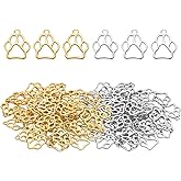 PATIKIL Hollow Paw Print Charm, Alloy Dog Charm Lovely Footprint Pendants for Keychain DIY Jewelry Craft Making or Decorating