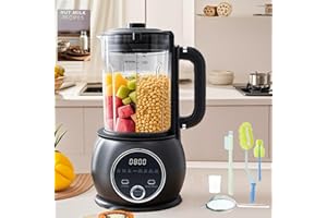 10 in 1 Nut Milk Maker Hot Blender,51oz Homemade Soy, Almond,Oat,Plant Based,Baby Food Maker 20 Blades,Automatic Soybean Mach