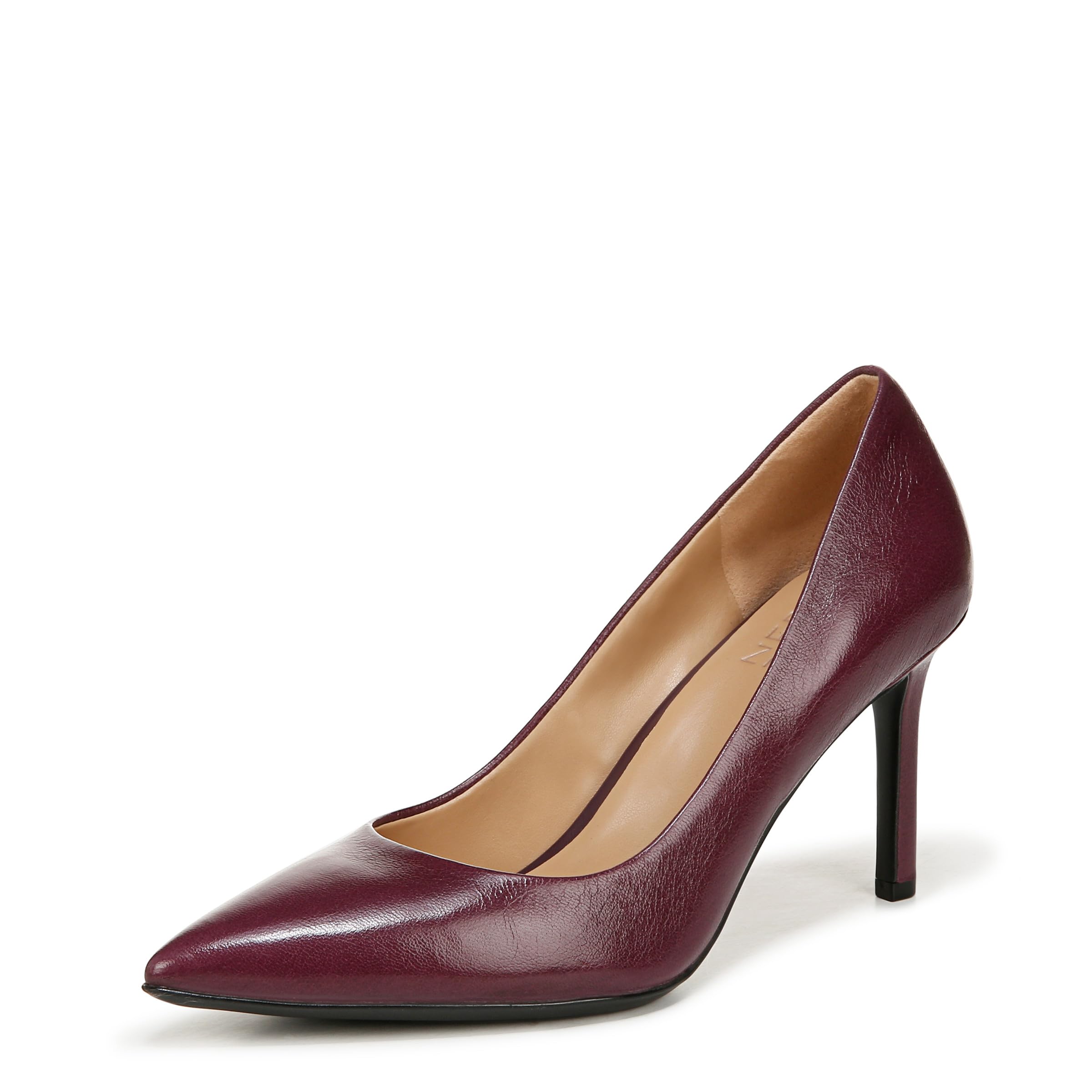 Naturalizer Womens Anna Pointed Toe Pump Deep Plum Purple Leather 5 M