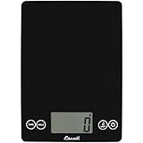 Escali 157BO Arti Glass Digital Scale, 9" x 6.5" x 0.75", Black Obsidian