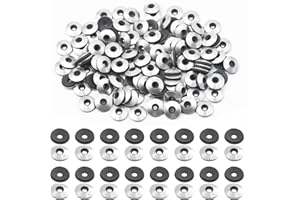 Swpeet 120Pcs #10 x 1/2" - M4.8 x14mm Stainless Steel Neoprene EPDM Bonded Sealing Washers Gasket Assortment Kit, Rubber Bond
