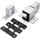 4 Packs Silver Spring Door Lock，Self-Closing Latches | Resilient Bolt Latch Aluminum Alloy Automatic Spring Barrel Door Lock，Used for Wooden Door,Cabinet,Wooden Window,pet fence