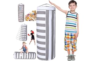 OFIRAY-HOME Stuffed Animal Storage Bean Bag Cover for Kids - Organize, Sit, Play & Box Help Promote Comfort and Relaxation - Perfect Playroom & Bedroom Plush Toys Beanbag, Cylinder, Best Gift for Kids