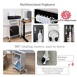 Lumizone Foldable Book Cart 6-Tier Large Capacity