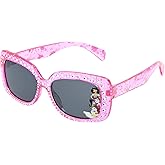 Disney Girls Princess Sparkle Kids Rectangular Sunglasses, Crystal Pink/Glitter Injection, 49