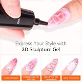 Makartt 3D Nail Gel Sculpting Gel 2x15ml for Nail Art Glue Chrome Powder view 4