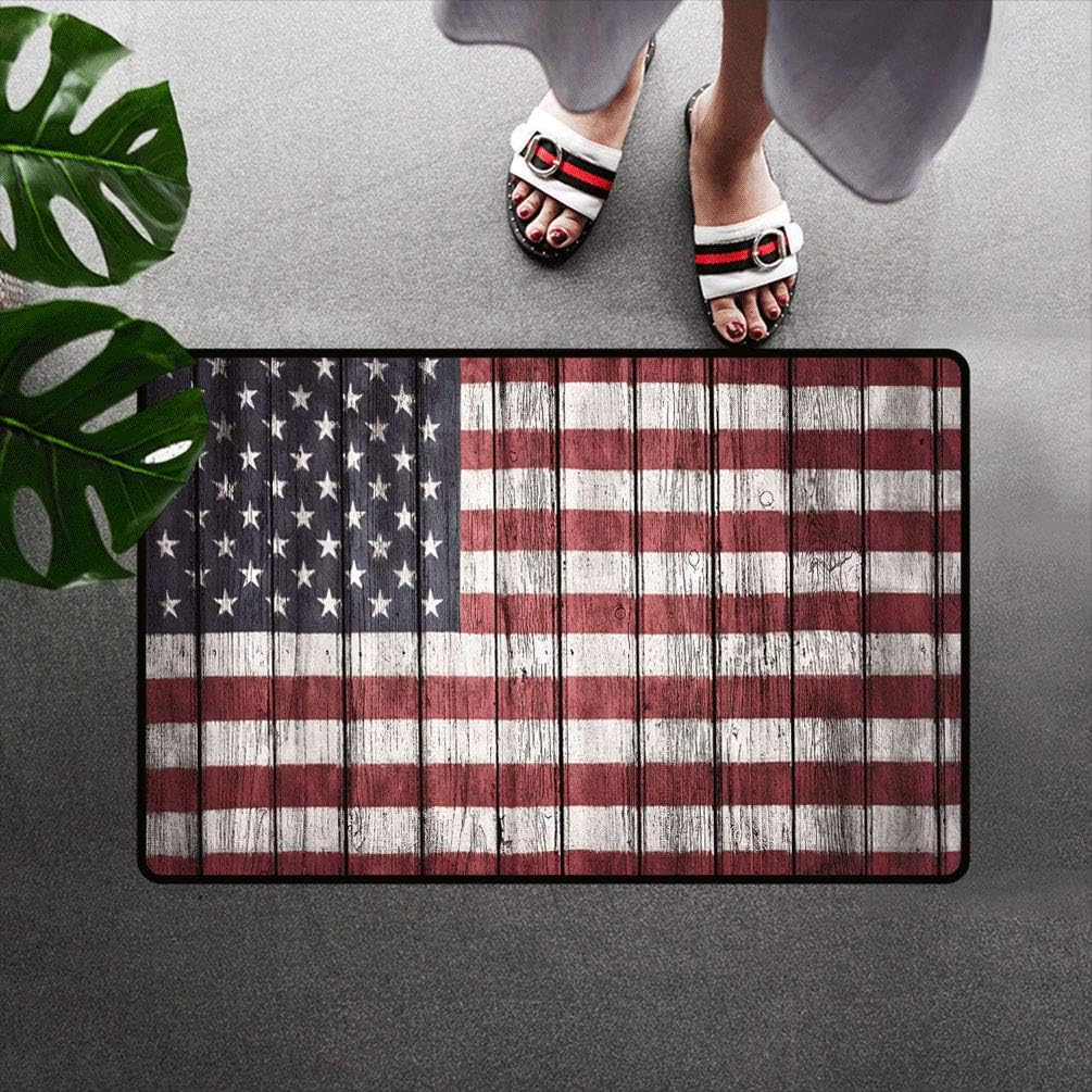 Hydaprint Flag Decor Doormats, The USA Flag Painted on
