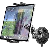Dosvsi Pilots Tablet Holder, [Strong Suction Cup] Aircraft Tablet Mount | Metal Adjustable Arm Aviation Airplane Windshield Stand for iPad mini Air, iPad Pro 13 12.9 11, Galaxy tab, iPhone, 4-13"