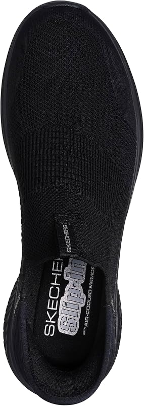 Hombre Ultra Flex 3.0 Smooth Step Slip-In ENTRENADOR, Black Knit/Trim, 42 EU