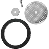 MacMaxe Group Head Kit for Rancilio Silvia &ndash; Replacement Group Gasket, Shower Screen, Group Head Flat Screw &amp; Stainless Steel Diffuser - 4‑Piece Set
