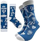 Cusrtyh Keep Talking I'm Diagnosing You Novelty Funny Breathable Printed Cotton Socks, Unisex Cozy Knitted Crew Socks, Gifts For Therapist Psychologist Psychology Counselor Psychiatrist Doctor