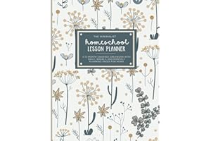 The Minimalist Homeschool Lesson Planner (Blue and Tan Floral): A 12-Month Undated Organizer with Daily, Weekly, and Monthly 
