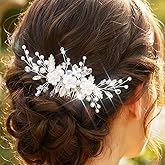 Latious Bridal Hair Comb Silver Wedding Hair Accessories Pearl Hair Clips for Women