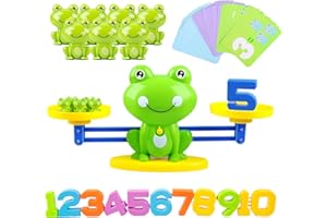Frog Balance Counting Toys, Cool Math Games, for Boys Girls Educational Number Toy Preschoolers Frog Balance Counting Toys, F