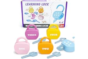 Apple Locks with Keys for Toddlers Ages 3-5 – Montessori Number Toys for Kids for 3 Year Old | Counting Games | Preschool & K