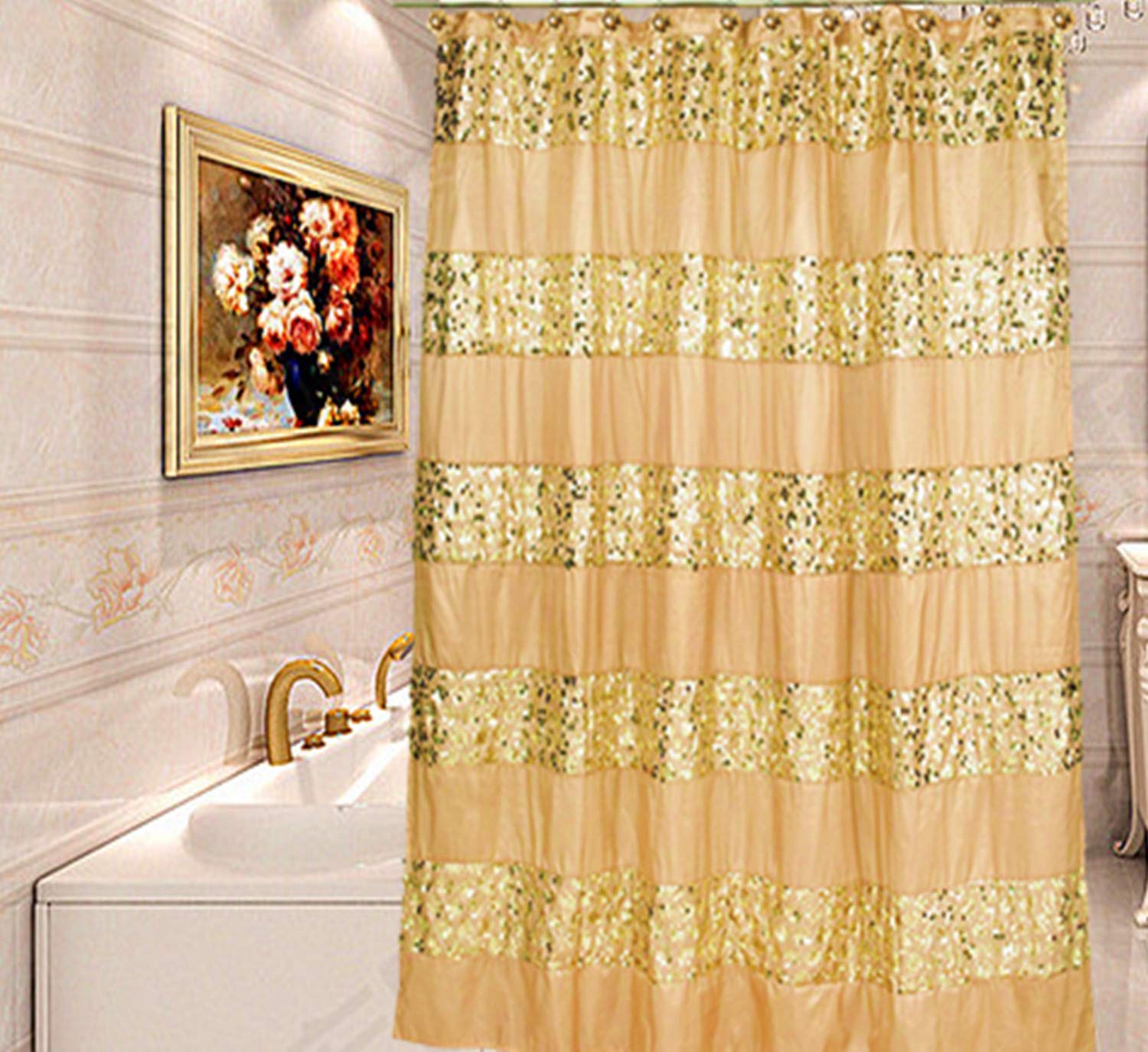 Chrome Shower Curtain Rings Gold Shower Curtain Ring Hook Easy