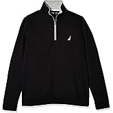 Nautica mens Solid 1/4 Zip Fleece Sweatshirt