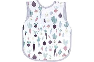 BapronBaby Root Veggies Bapron - No Neck Tie Safer Bib for Baby & Toddler - Soft Waterproof Stain Resistant - Machine Washable - Sz Baby/Toddler 6m-3T