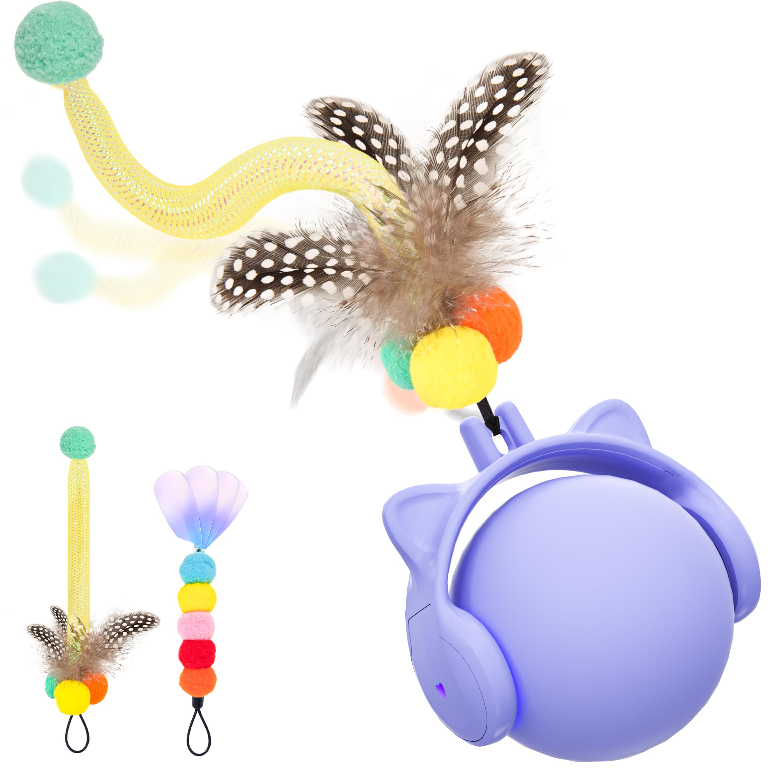 Photo 1 of ORSDA Cat Toys for Indoor Cats, New Intelligent Voice Timing Touch Control Cats Ball, Simulate Mouse Sound Kitten Toy, Automatic Interactive Moving Cat Toy for All Ages