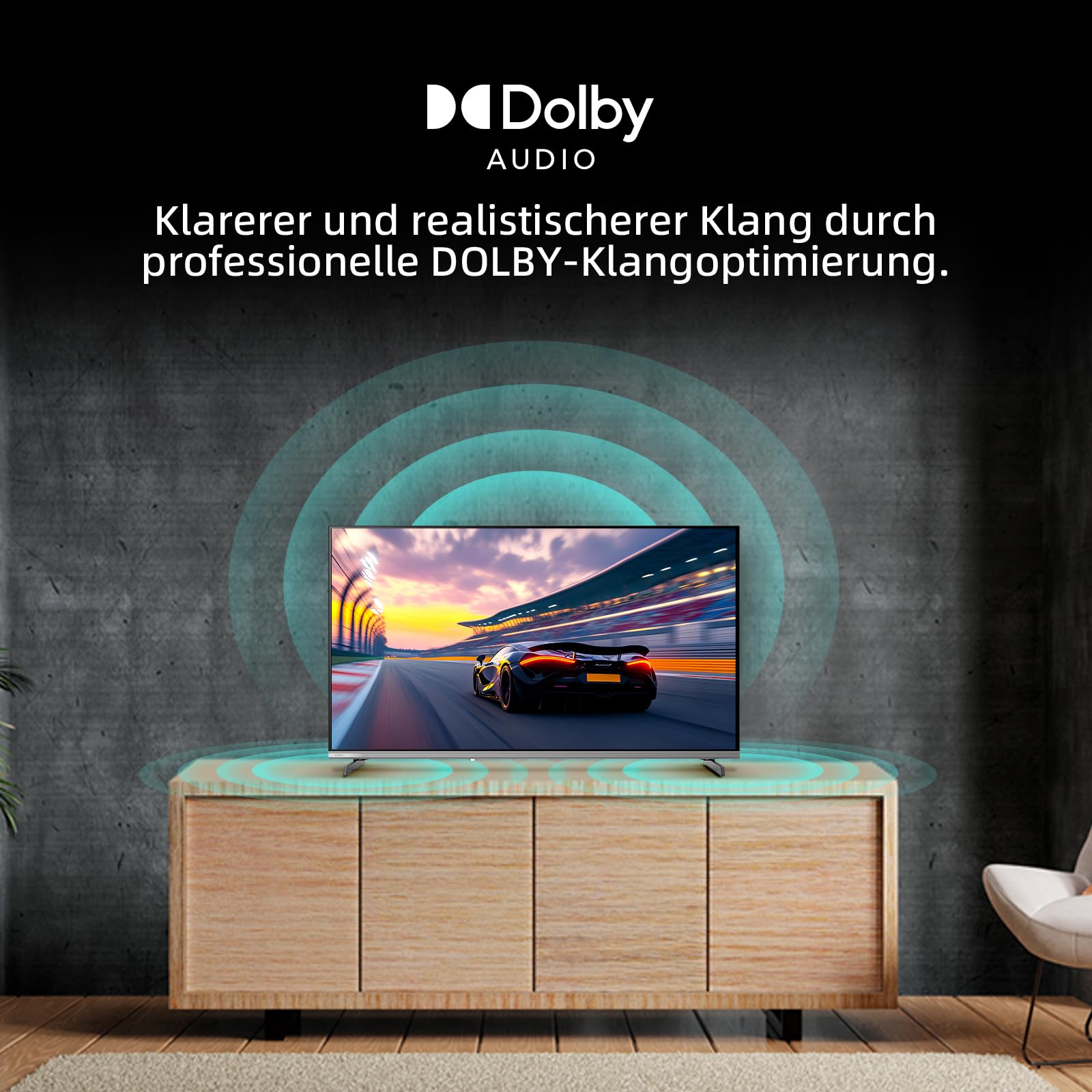 CHIQ 40QA10 40 Zoll(100 cm) Ful-HD QLED Google Smart TV mit HDR10, Dolby Audio, Airplay, Chromecast, Integrierter Triple Tuner (DVB-C/T/T2/S/S2), Prime Video, Integrierter Google Assistant 7