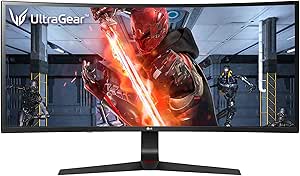 LG 34GL750-B 34 Inch 21: 9 Ultragear Curved Wfhd (2560 X 1080) IPS 144Hz G-SYNC Compatible Gaming Monitor,Black