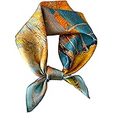 Onllh 100% Mulberry Silk Scarf for Women Hair Lightweight Square Neckerchief Wrap For Head Scarves 21"