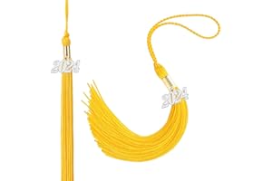 KQNBI 2 PCS 2024 Tassel Graduation Academic Graduation Cap Tassel 2024 Tassel for Graduation Cap Hat Decoration Tassel with The 2024 Year Silver Charm Graduation Party Gift Ceremonies Accessories, (Gold)