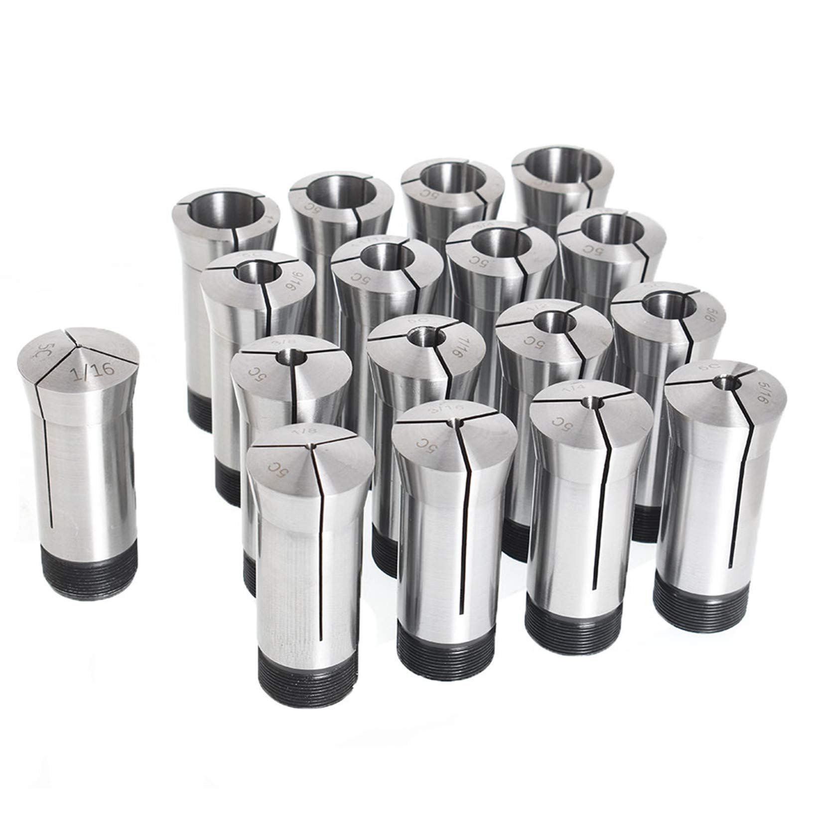 Photo 1 of findmall 5C Collet Set 17 Piece 1/8-1-1/8 Inch By 16Ths
