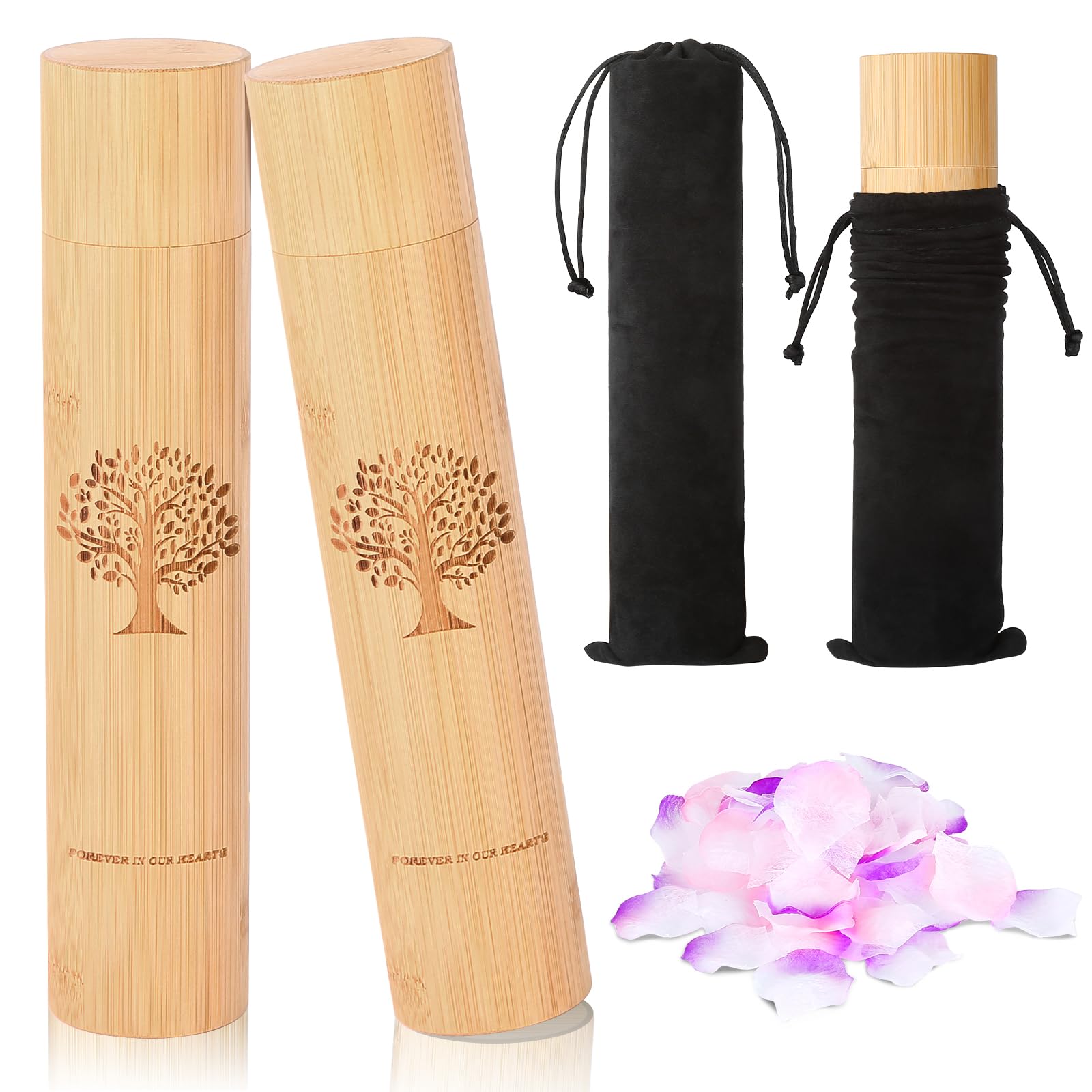 Small Scattering Urns for Human Ashes Adult,9''x2'' Scattering Tubes for Human Ashes,Eco Friendly Biodegradable Urns for Pet Human Ashes(Set of 2,Tree of Life Pattern) — image 1