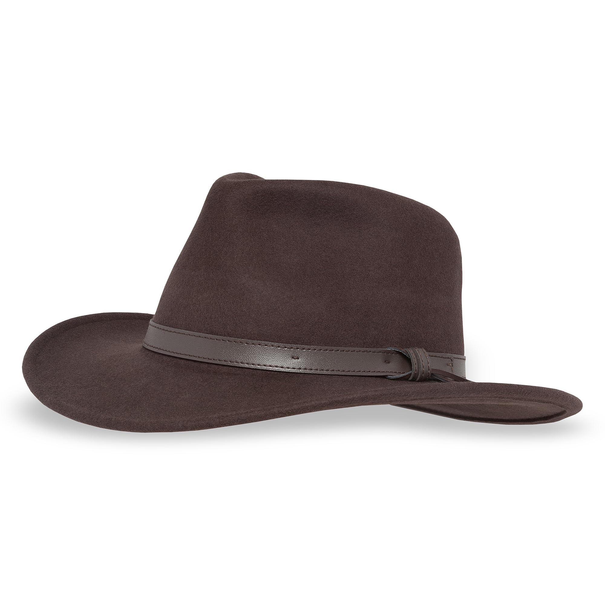 Photo 1 of **MINOR DAMAGE**
Sunday Afternoons Montana Hat, Men's Wool Felt Fedora, Cowboy Hat, UPF 50+ Sun Protection, 3" Western Style Brim, Leather Hatband, Stain Resistant, Walnut, Medium