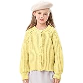 Yimoon Girls Cardigan Button Down Chunky Knit Sweaters Cute Long Sleeve Open Front Cardigan Fall Outerwear
