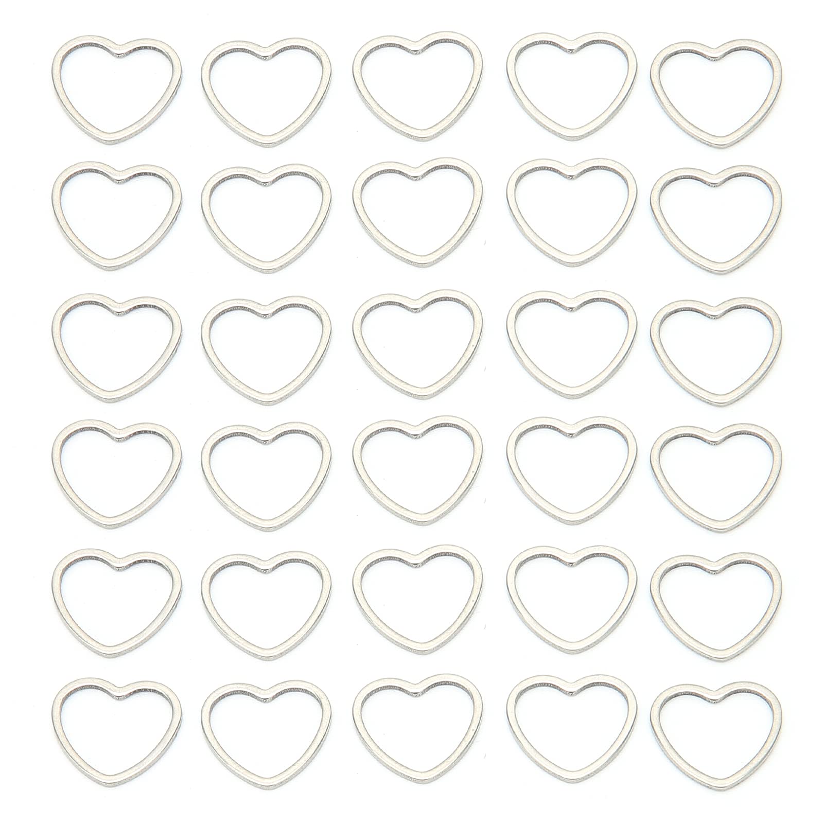 Open Bezels for Resin, 30 PCS Beautiful Bezel Pendant Heart Shape for Jewelry Necklaces Earrings Making Supplies (Love, Small)
