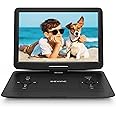 DEVINC 17.9" Portable DVD Player with 15.6" HD Swivel Screen, Support Multiple DVD CD Formats/USB/SD Card/Sync TV, 6 Hours Rechargeable Battery, Car Charger, Remote Control, Region Free