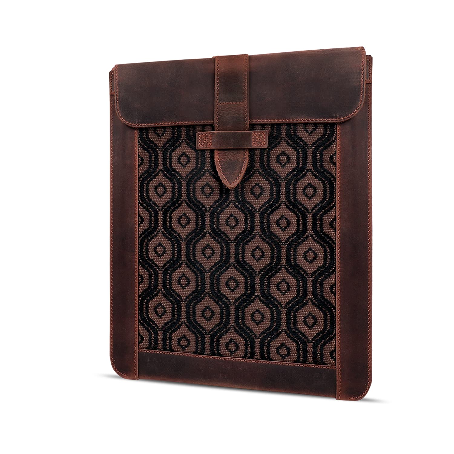LONDO Genuine Leather Sleeve Bag for Ipad (Cinnamon, Large)