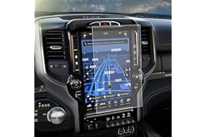 Carwiner Compatible with Dodge Ram Matte Screen Protector 12 Inch 2019-2024 1500 2500 3500 Anti Glare Fingerprint Navigation Protection Tempered Glass Accessories (matte)