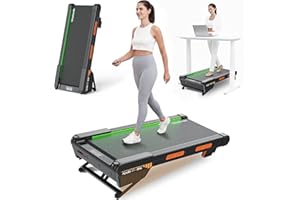 Walking Pad Treadmill with Auto Incline, Vitalwalk Wide Full Deck, 400lbs/350lbs Capacity, Portable Under Desk Treadmills for Home Office, 3.0HP Brushless, Vertical Space-Saving, Ambient Light, APP