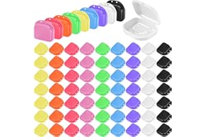 64 Pcs Dental Retainer Case with Vent Holes Mouth Guard Case Aligner & Night Guard Holder False Teeth Storage Container for T