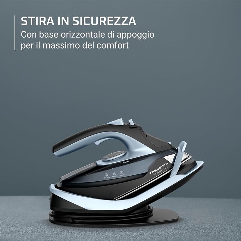 Freemove Force, Ferro da Stiro a Vapore Senza Filo, Efficiente, Riscaldamento Rapido, Leggero, Ricarica Rapida, Erogazione del Vapore di 35 g/min, Spegnimento Automatico, DE6720D1