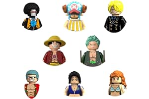 YJacuing 8PCS/Set 1.8" Anime Mini Action Figures Building Blocks, Miniature Figurines Toys Cake Toppers (OP)