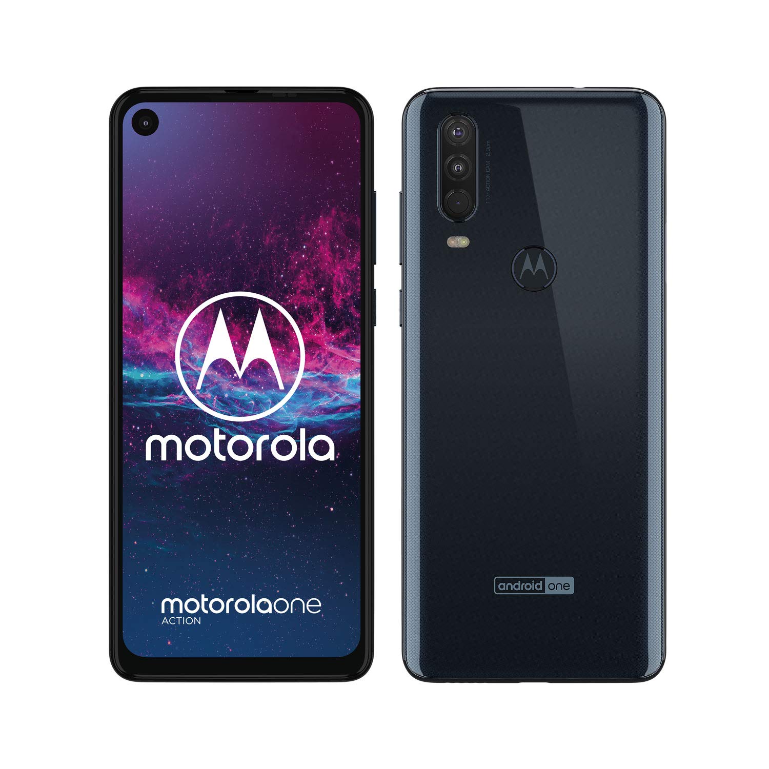 Motorola One Action 6.3 Cinema Vision (21: 9) Display, Triple Camera System, UK SIM-Free Smartphone with 4 GB RAM and 128 GB Storage, Single Sim– Denim Grey