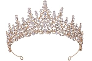 QIXNJALG Crystal Crowns and Tiaras with Tomb for Girl or Women Birthday Party Wedding Tiaras