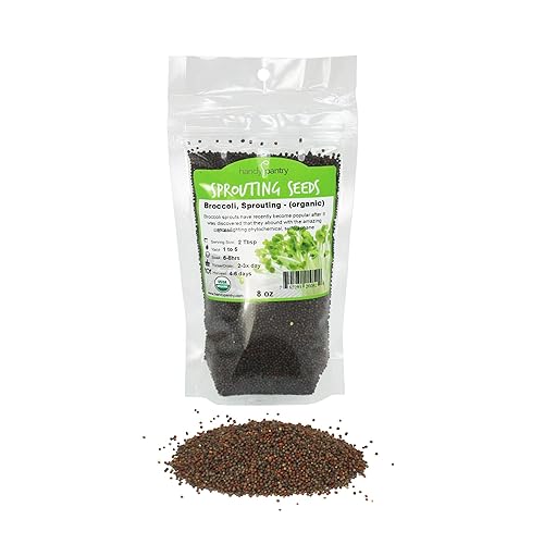 Organic Broccoli Sprouting Seeds By Handy Pantry 8 Oz