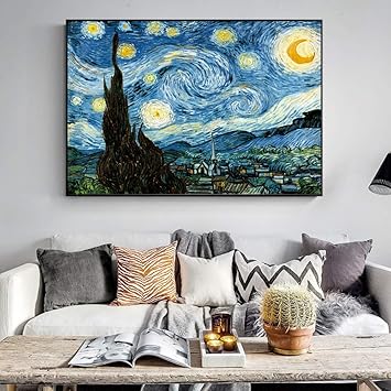 Bosses Impressionist Van Gogh Sternennacht Ölgemälde Druck Leinwand