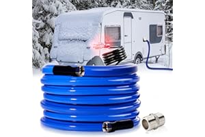 SCILULU 50FT 100 FT Heated Water Hose for RV,-45 ℉ Antifreeze Heated Water Hose，Rv Accessories，Rv Water Hose